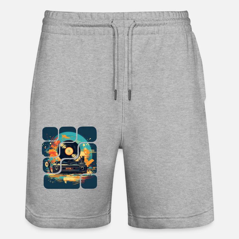 Vintage - Stanley/Stella Trainer Unisex Organic Jogging Shorts - heather grey