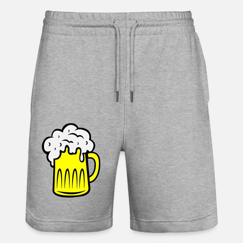 bier 002 - Stanley/Stella Unisex Bio Joggingshorts Trainer  - Grau meliert