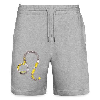 Zodiac sign Leo e 40 - Stanley/Stella Trainer Unisex Organic Jogging Shorts - heather grey - Front - Nik (191cm) & Marisol (170cm)