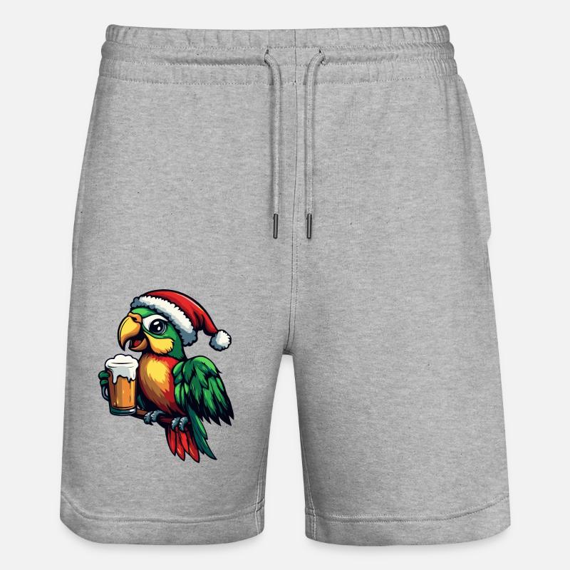 Bière de Noël Papagai - Short de jogging bio TRAINER Stanley/Stella unisexe - gris chiné
