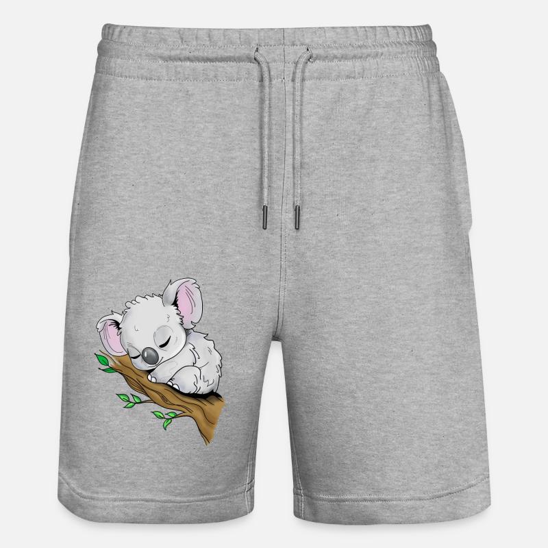 Koala endormi - Short de jogging bio TRAINER Stanley/Stella unisexe - gris chiné