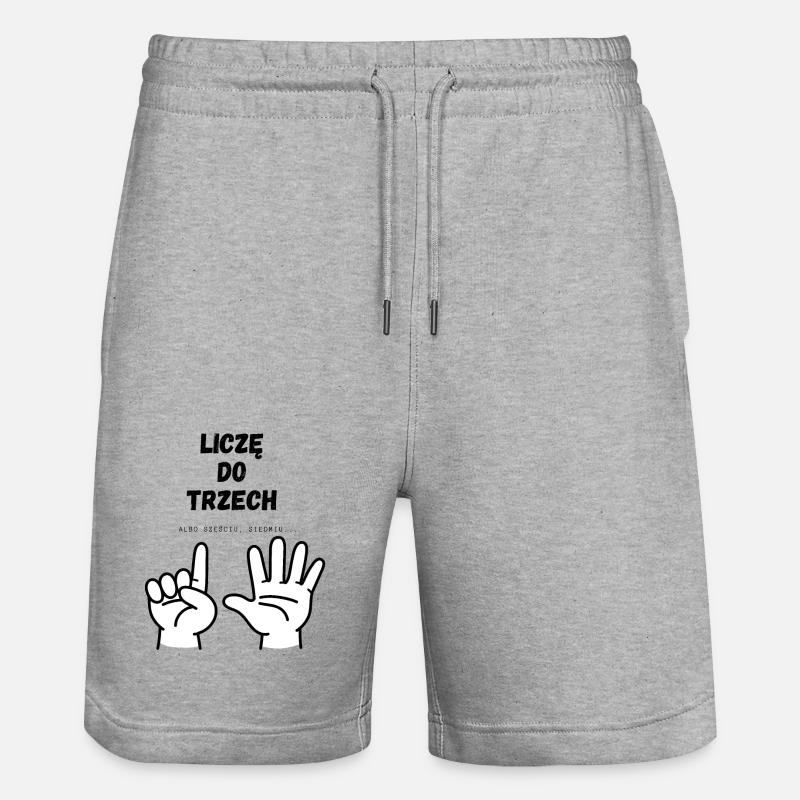 Je compte jusqu’à trois - Short de jogging bio TRAINER Stanley/Stella unisexe - gris chiné