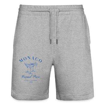 Monaco Grand Prix - Stylish cocktail design - Stanley/Stella Trainer Unisex Organic Jogging Shorts - heather grey - Front - Nik (191cm) & Marisol (170cm)