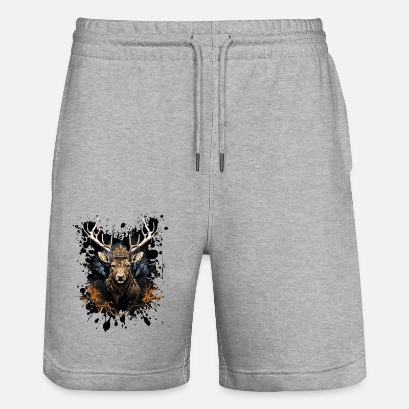 Roi du cerf - Short de jogging bio TRAINER Stanley/Stella unisexe - gris chiné