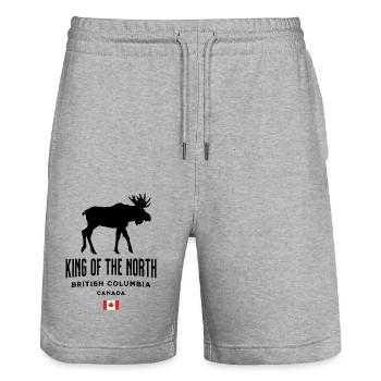 British Columbia - Stanley/Stella Trainer Unisex Organic Jogging Shorts - heather grey - Front - Nik (191cm) & Marisol (170cm)