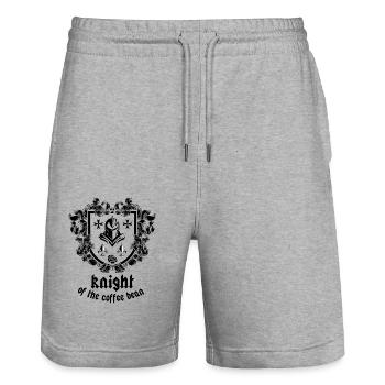 Knight of coffee - Stanley/Stella Unisex Bio Joggingshorts Trainer  - Grau meliert - Vorne - Nik (191cm) & Marisol (170cm)