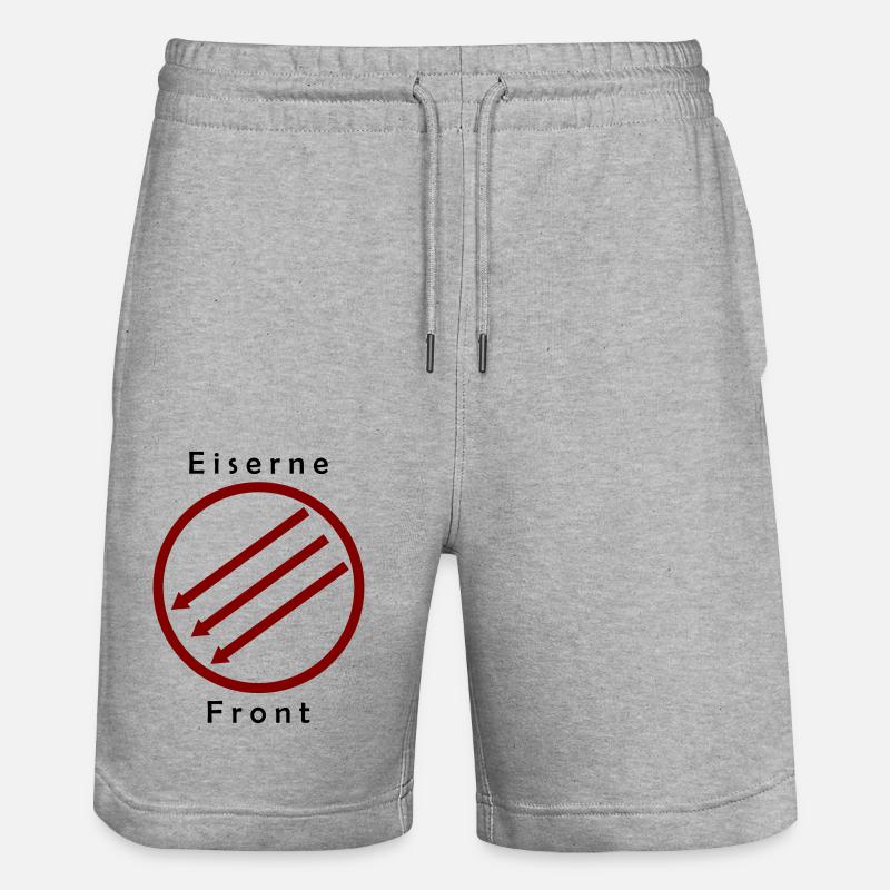 Eiserne Front - Drei Pfeile - Stanley/Stella Unisex Bio Joggingshorts Trainer  - Grau meliert