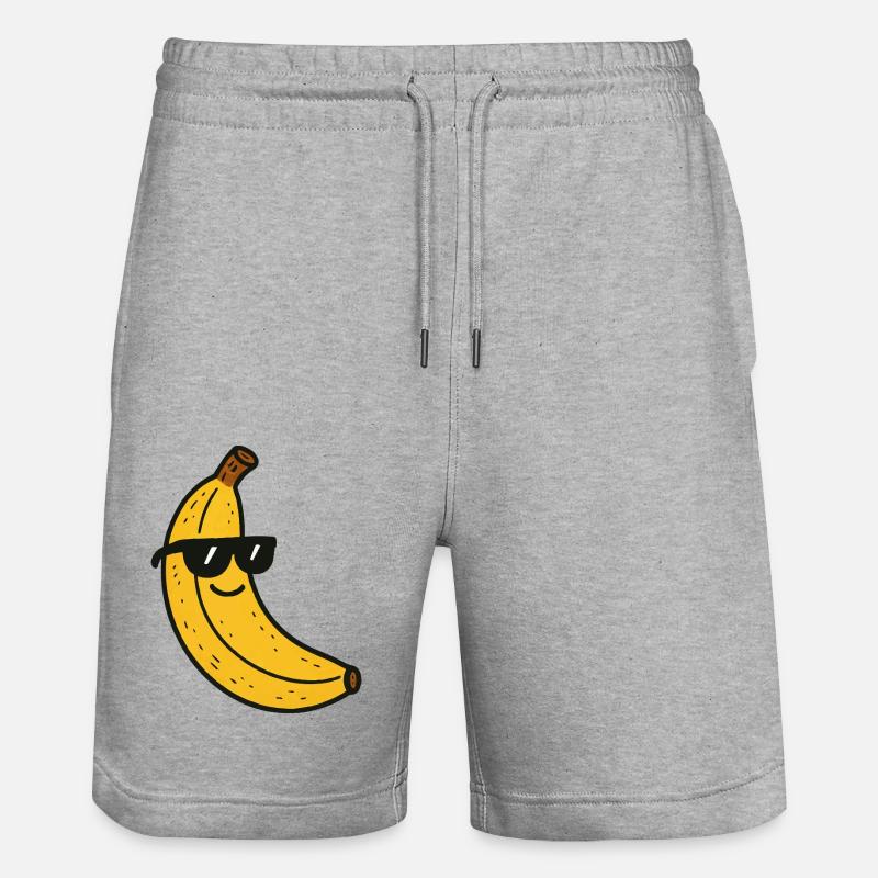 Banaani aurinkolasit - Stanley/Stella Trainer unisex luomu-collegeshortsit - harmaasävyinen