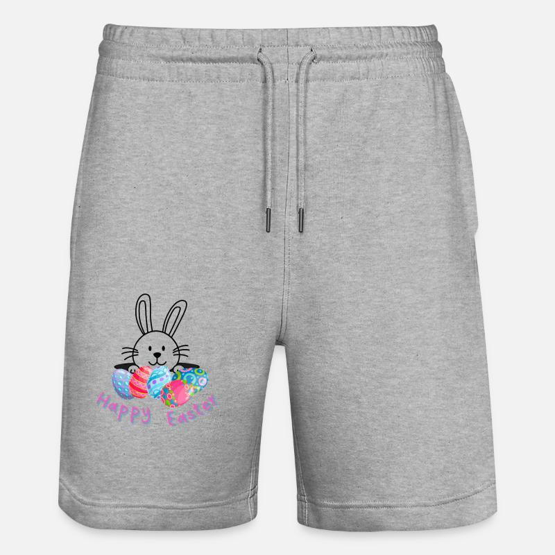 Joyeuses Pâques - Short de jogging bio TRAINER Stanley/Stella unisexe - gris chiné