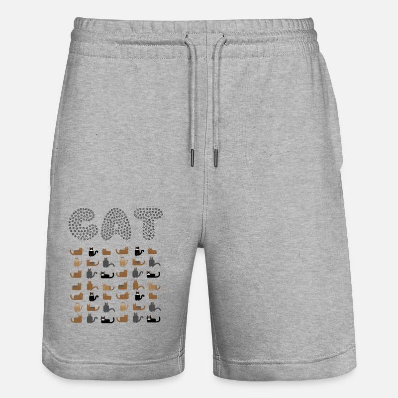 KATZE - Stanley/Stella Unisex Bio Joggingshorts Trainer  - Grau meliert