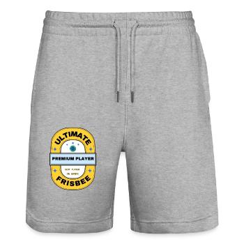 ULtI 18B - Short de jogging bio TRAINER Stanley/Stella unisexe - gris chiné - Devant - Nik (191cm) & Marisol (170cm)