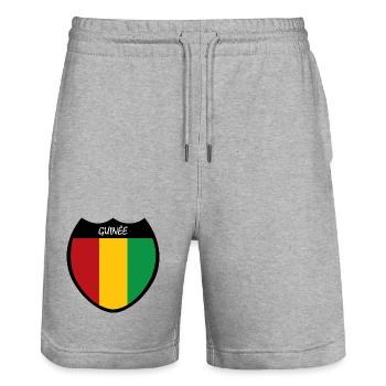 Guinée - Short de jogging bio TRAINER Stanley/Stella unisexe - gris chiné - Devant - Nik (191cm) & Marisol (170cm)