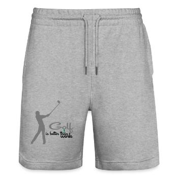 golf - Short de jogging bio TRAINER Stanley/Stella unisexe - gris chiné - Devant - Nik (191cm) & Marisol (170cm)
