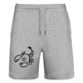 Skorpion - Stanley/Stella Unisex Bio Joggingshorts Trainer  - Grau meliert - Vorne - Nik (191cm) & Marisol (170cm)