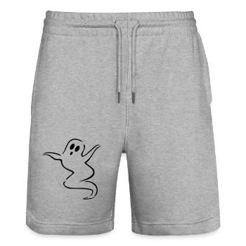 fantôme - Short de jogging bio TRAINER Stanley/Stella unisexe - gris chiné - Devant - Nik (191cm) & Marisol (170cm)
