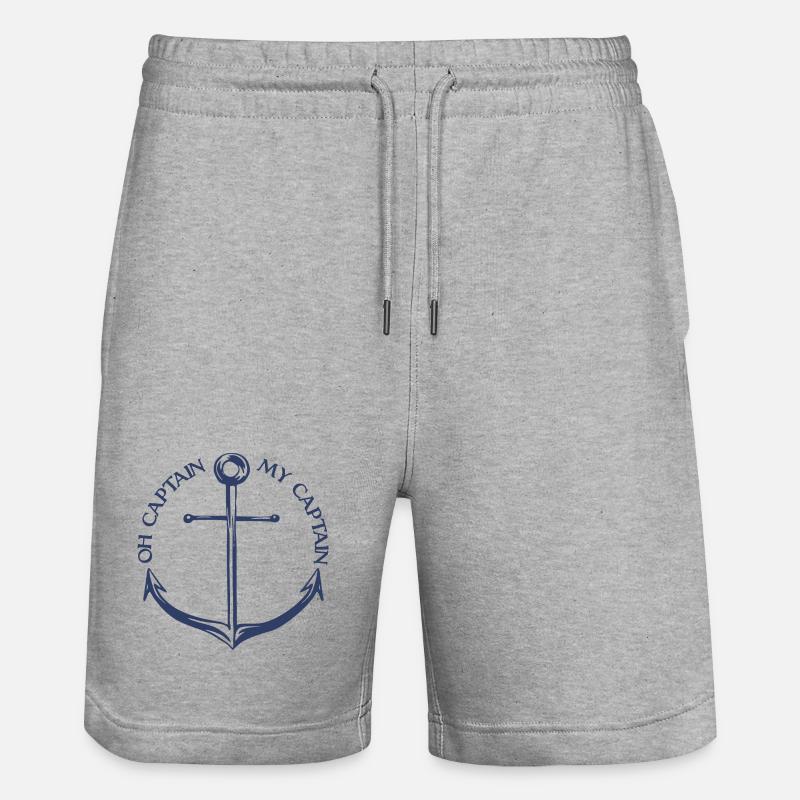 Oh Capitano Mio Capitano - Pantaloncini da jogger ecologici unisex Trainer di Stanley/Stella - grigio melange