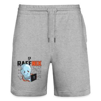 Ampoule Raffnix - Short de jogging bio TRAINER Stanley/Stella unisexe - gris chiné - Devant - Nik (191cm) & Marisol (170cm)