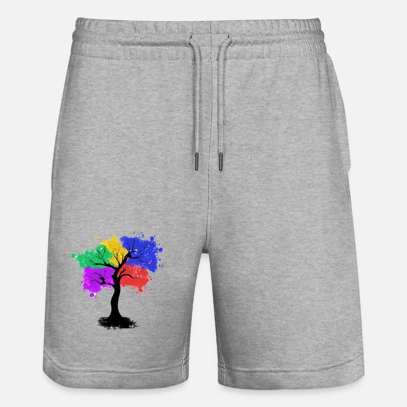 Arbre de couleur - Short de jogging bio TRAINER Stanley/Stella unisexe - gris chiné