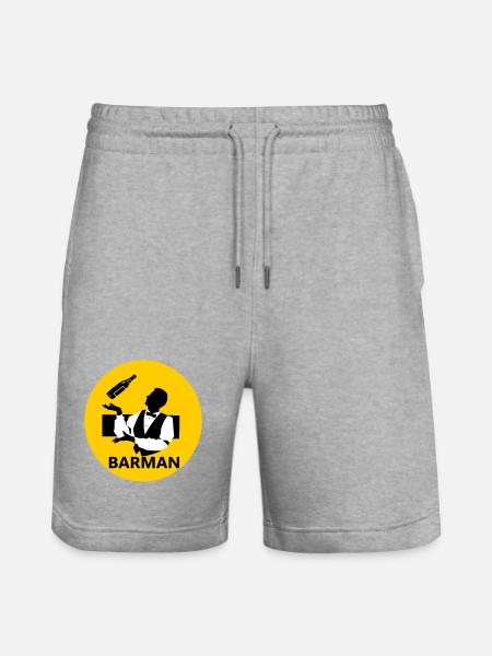 Bartender - Stanley/Stella Trainer Unisex Organic Jogging Shorts - heather grey