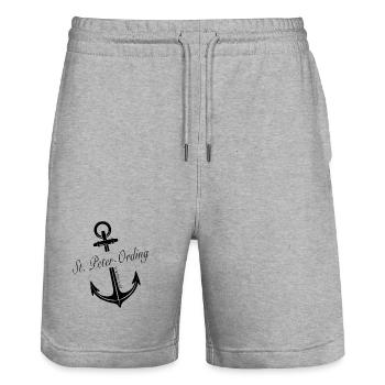 St. Peter-Ording - Stanley/Stella Unisex Bio Joggingshorts Trainer  - Grau meliert - Vorne - Nik (191cm) & Marisol (170cm)