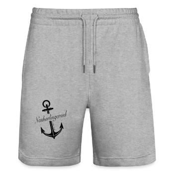 Neuharlingersiel - Stanley/Stella Unisex Bio Joggingshorts Trainer  - Grau meliert - Vorne - Nik (191cm) & Marisol (170cm)