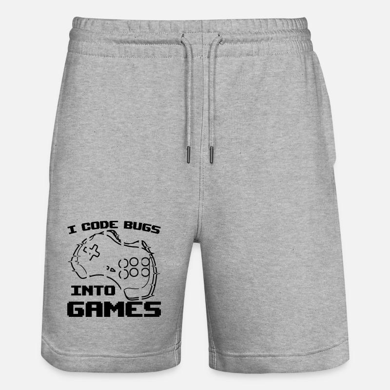 Videospiel Programmierer - Stanley/Stella Unisex Bio Joggingshorts Trainer  - Grau meliert