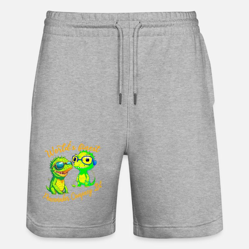 Krokodilbabys stiften Frieden - Stanley/Stella Unisex Bio Joggingshorts Trainer  - Grau meliert