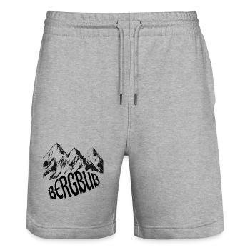 Bergbub - Stanley/Stella Unisex Bio Joggingshorts Trainer  - Grau meliert - Vorne - Nik (191cm) & Marisol (170cm)