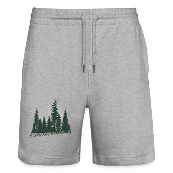 Schwarzwaldbub - Stanley/Stella Unisex Bio Joggingshorts Trainer  - Grau meliert - Vorne - Nik (191cm) & Marisol (170cm)