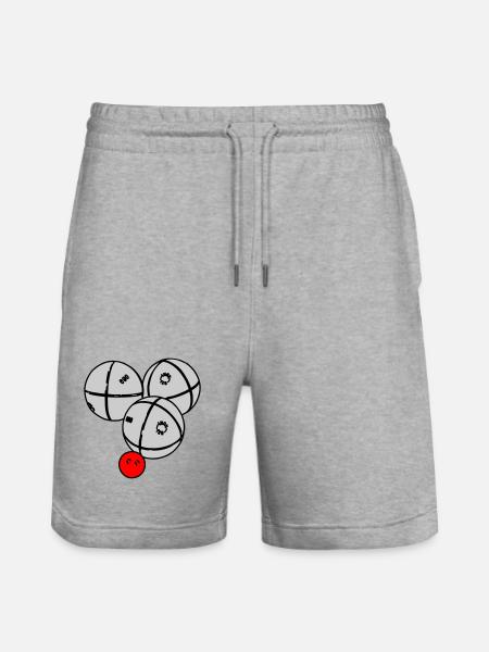Petanque Kugeln - Stanley/Stella Unisex Bio Joggingshorts Trainer  - Grau meliert