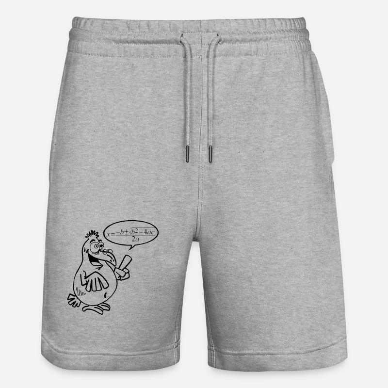 Schwarzer Schlauer Vogel - Stanley/Stella Unisex Bio Joggingshorts Trainer  - Grau meliert