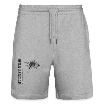 Koordinaten Schweinfurt - Stanley/Stella Unisex Bio Joggingshorts Trainer  - Grau meliert - Vorne - Nik (191cm) & Marisol (170cm)