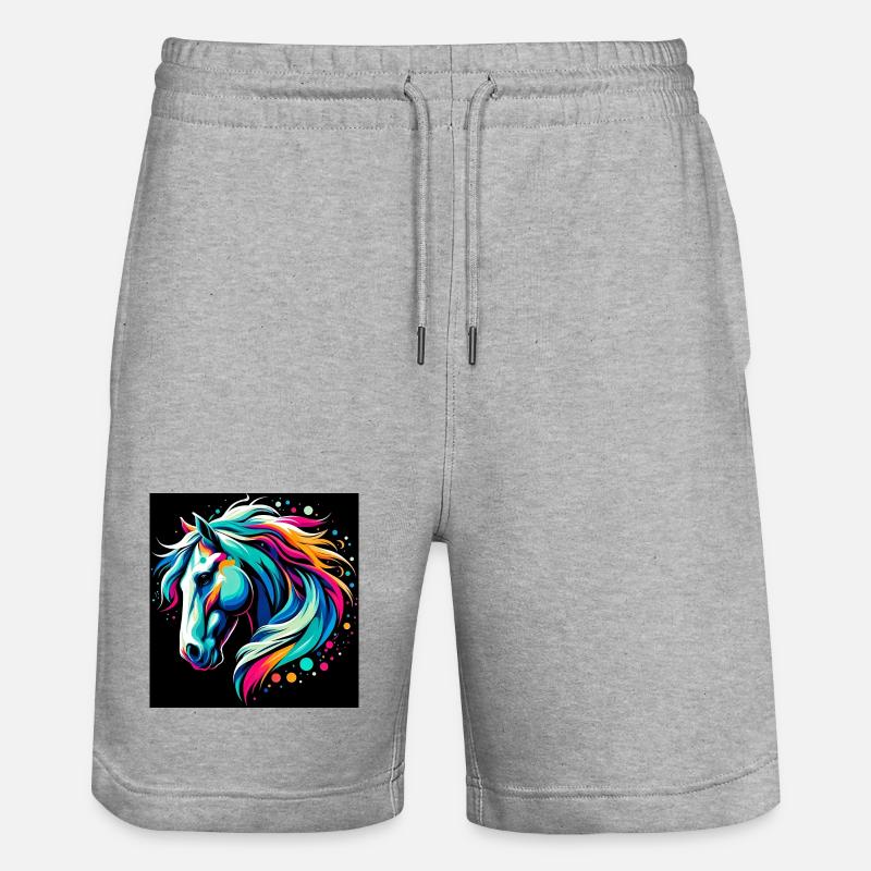 Cheval - Short de jogging bio TRAINER Stanley/Stella unisexe - gris chiné