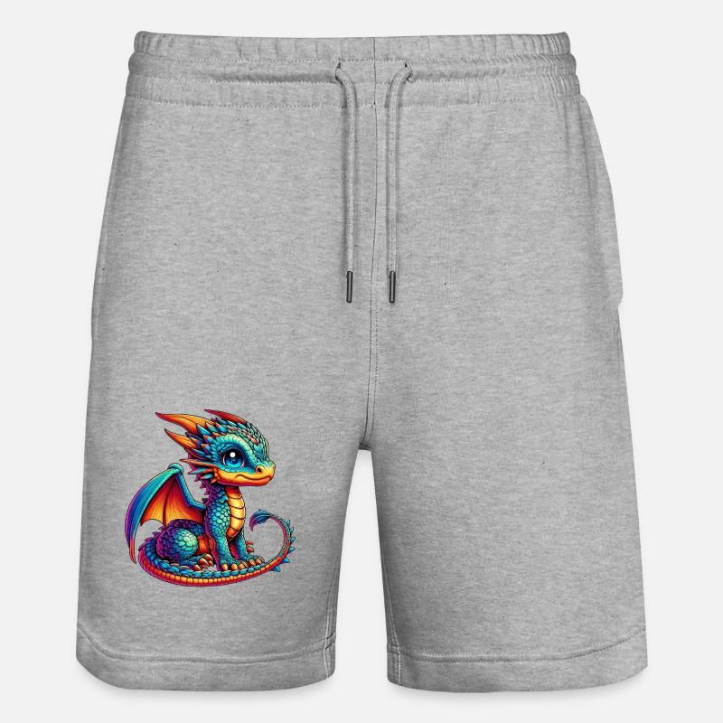 Dragon - Short de jogging bio TRAINER Stanley/Stella unisexe - gris chiné