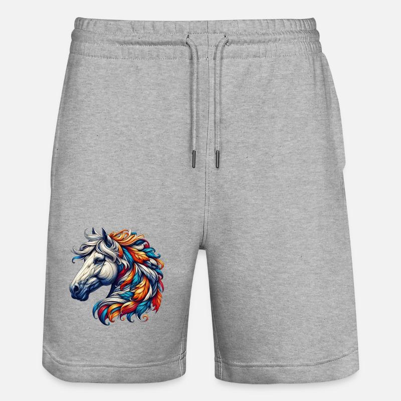 Cheval - Short de jogging bio TRAINER Stanley/Stella unisexe - gris chiné