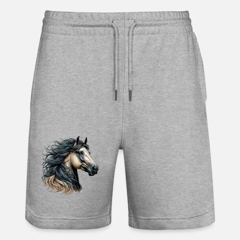 Cheval - Short de jogging bio TRAINER Stanley/Stella unisexe - gris chiné