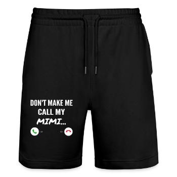 Don't Make Me Call My Mimi - Funny Grandkids - Short de jogging bio TRAINER Stanley/Stella unisexe - noir - Devant - Nik (191cm) & Marisol (170cm)