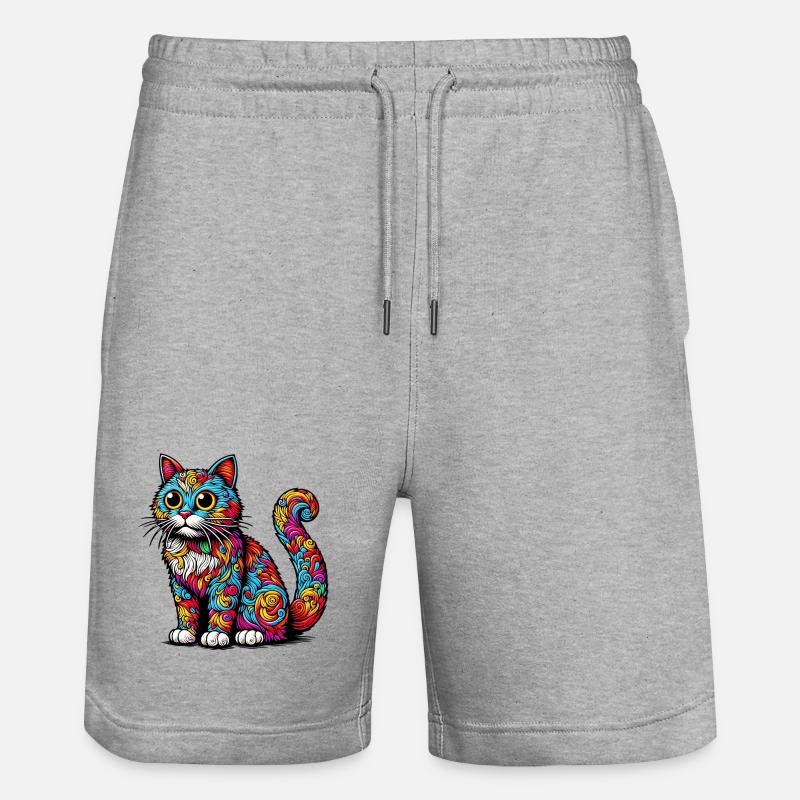 Chat - Short de jogging bio TRAINER Stanley/Stella unisexe - gris chiné