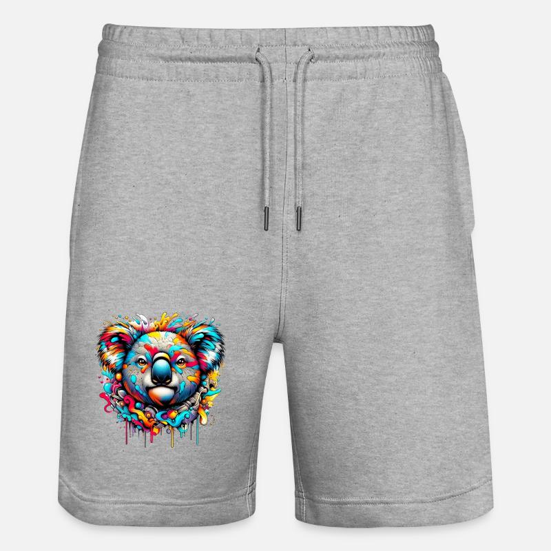 Koala - Short de jogging bio TRAINER Stanley/Stella unisexe - gris chiné