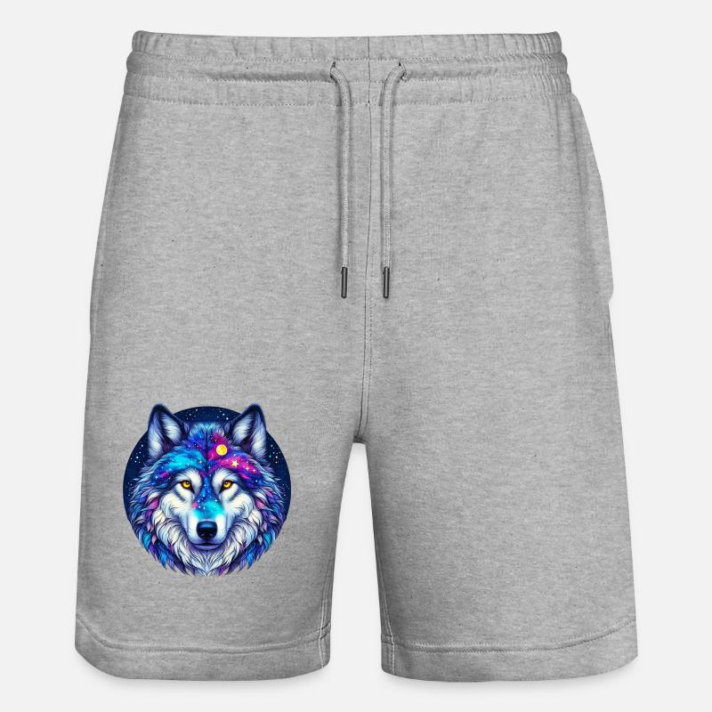 Wolf - Stanley/Stella Unisex Bio Joggingshorts Trainer  - Grau meliert