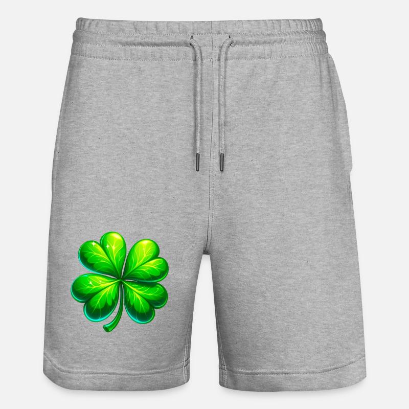 Trèfle à quatre feuilles - Short de jogging bio TRAINER Stanley/Stella unisexe - gris chiné
