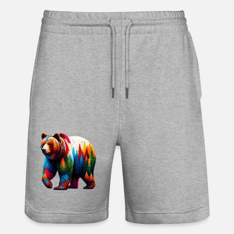 Ours - Short de jogging bio TRAINER Stanley/Stella unisexe - gris chiné