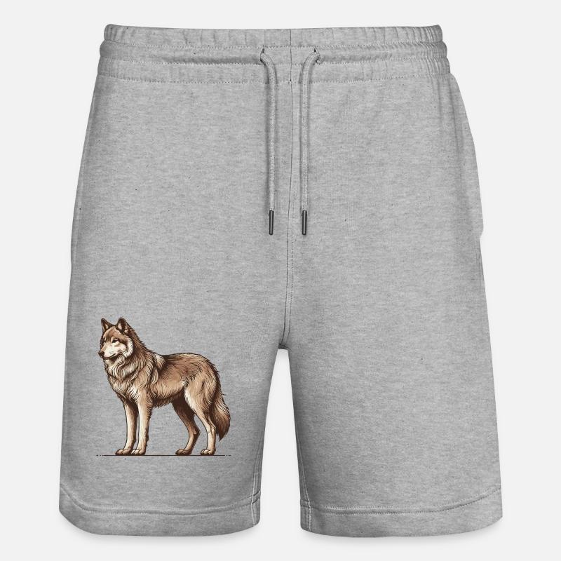 Wolf - Stanley/Stella Unisex Bio Joggingshorts Trainer  - Grau meliert