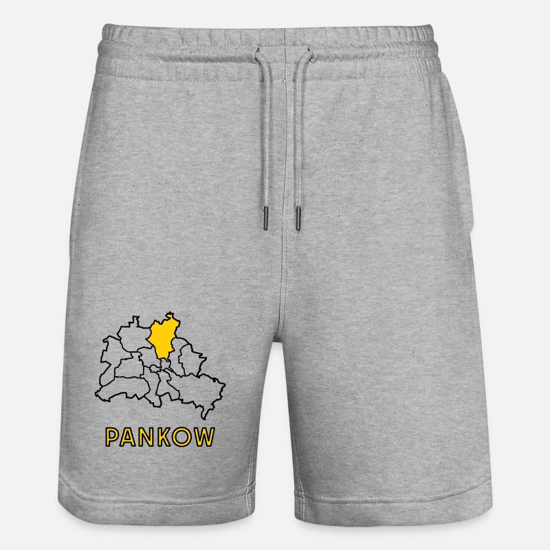 PANKOW, un quartier de Berlin - Short de jogging bio TRAINER Stanley/Stella unisexe - gris chiné