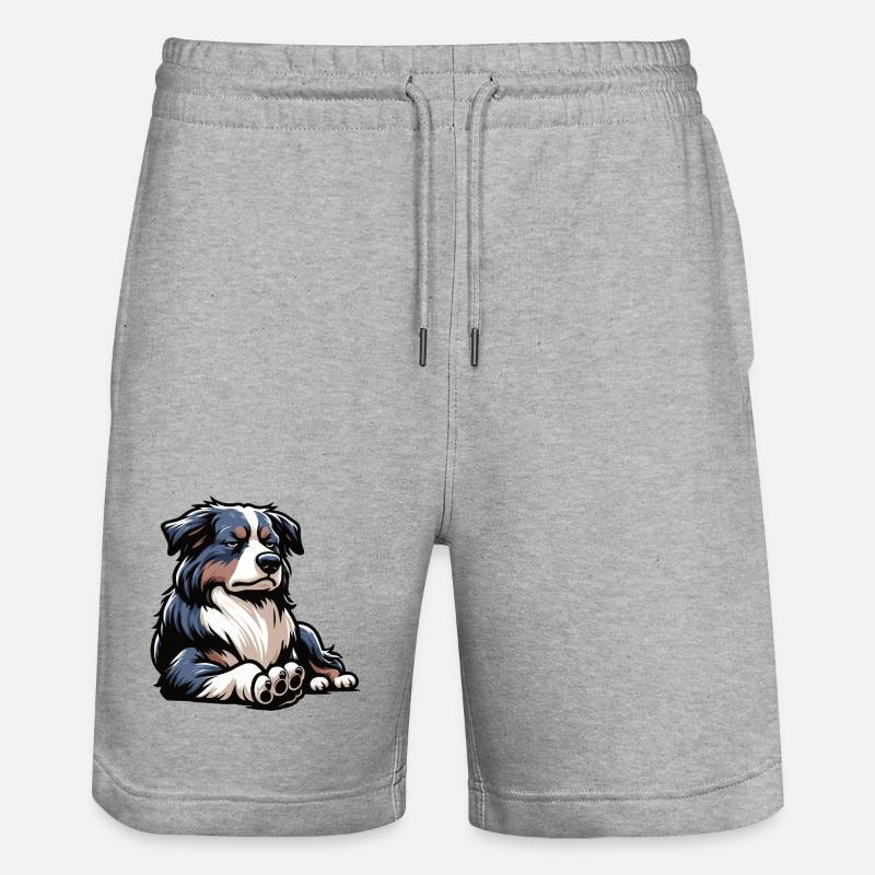 Berger australien Aussie Aussie Propriétaires Aussies - Short de jogging bio TRAINER Stanley/Stella unisexe - gris chiné