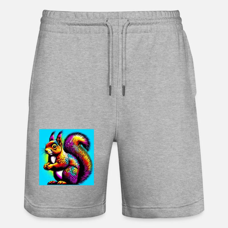 écureuil - Short de jogging bio TRAINER Stanley/Stella unisexe - gris chiné