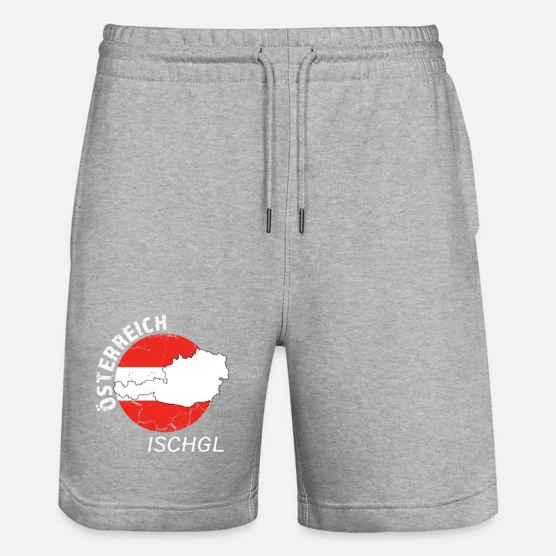 Ischgl - Short de jogging bio TRAINER Stanley/Stella unisexe - gris chiné