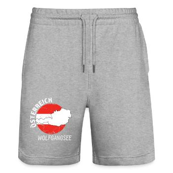 Lac Wolfgang - Short de jogging bio TRAINER Stanley/Stella unisexe - gris chiné - Devant - Nik (191cm) & Marisol (170cm)
