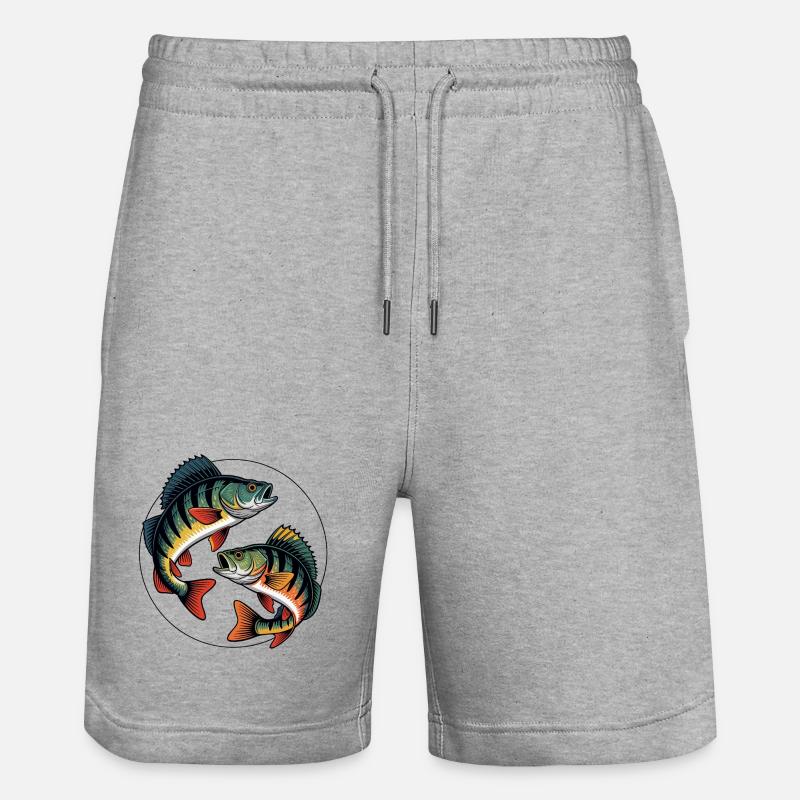 Deux perchoirs de saut - Short de jogging bio TRAINER Stanley/Stella unisexe - gris chiné