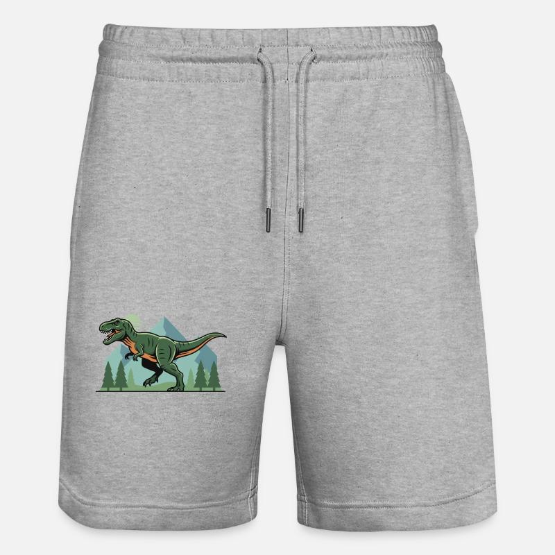 T-Rex Dinosaure Tyrannosaurus Rex - Short de jogging bio TRAINER Stanley/Stella unisexe - gris chiné